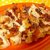 カレー風味のパリパリチキンソテー　魚焼きグリル使用